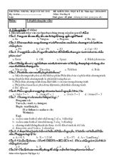 Đề kiểm tra học kỳ II - Năm học 2014 - 2015 môn Tin học 8 - Trường trung học cơ sơ 19.8